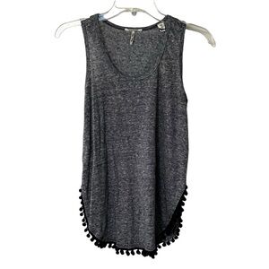 NWT Scotch & Soda Maison Scotch 100% Linen Scoop Neck Pom Pom Fringe Tank Top XS